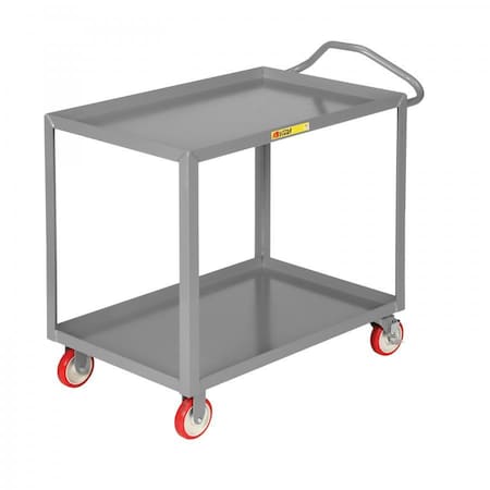 Little Giant Ergonomic Shelf Truck, 24" x 36" Shelf, 1200 lbs. Cap, Retaining Lips ENLGL2436BRK